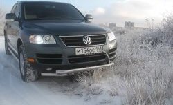 13 699 р. Двойная Защита переднего бампера Metall Design Volkswagen Touareg GP дорестайлинг (2002-2007). Увеличить фотографию 1