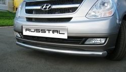 15 649 р. Одинарная защита переднего бампера Russtal 76 мм Hyundai Starex/Grand Starex/H1 2 TQ дорестайлинг (2007-2013). Увеличить фотографию 4