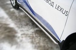 15 799 р. Защита порогов Russtal из круглой трубы диаметром 63 мм  Lexus RX ( 350,  450H,  270) (2008-2012). Увеличить фотографию 2