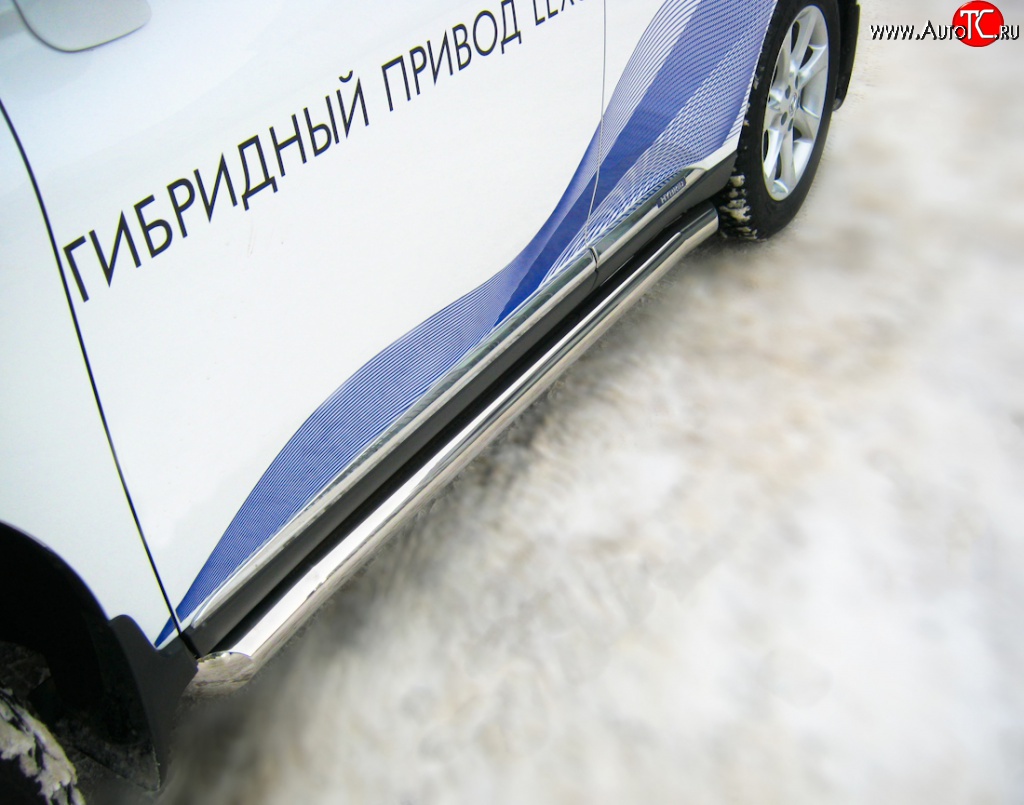 17 799 р. Защита порогов Russtal из круглой трубы диаметром 76 мм  Lexus RX ( 350,  450H,  270) (2008-2012)