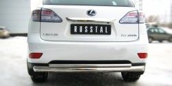 11 549 р. Защита заднего бампера (Ø76 и 42 мм, нержавейка) Russtal  Lexus RX ( 350,  450H,  270) (2008-2012). Увеличить фотографию 2