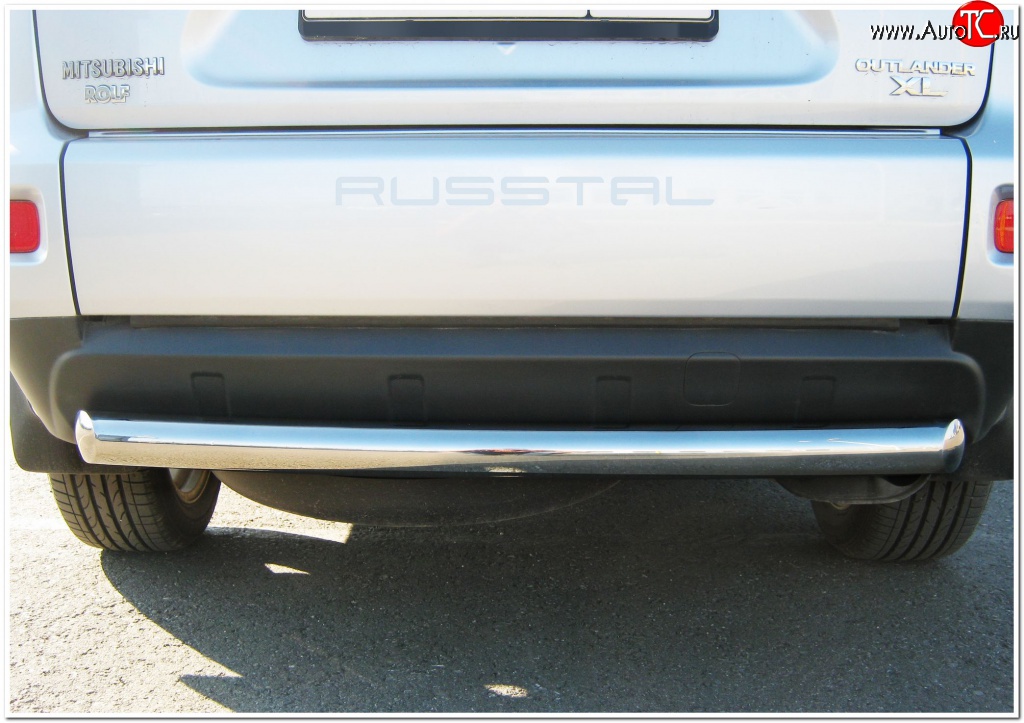 17 649 р. Защита заднего бампера (Ø76 мм, нержавейка) Russtal  Mitsubishi Outlander  XL (2010-2013)