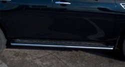 13 849 р. Защита порогов Russtal из круглой трубы диаметром 42 мм  Nissan Patrol  6 (2010-2014) (Защита порогов с со скосами на торцах (вариант 1)). Увеличить фотографию 6