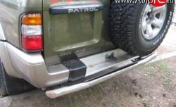 15 999 р. Защита заднего бампера (Ø76 мм, нержавейка) Russtal  Nissan Patrol  5 (1997-2004). Увеличить фотографию 3