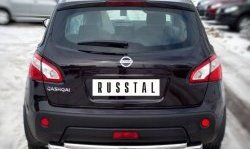 15 649 р. Защита заднего бампера (Ø63 и 42 мм, нержавейка) Russtal  Nissan Qashqai  1 (2010-2013) (полированная нержавейка). Увеличить фотографию 2