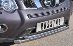 10 899 р. Защита переднего бампера (2 трубыØ63 и 42 мм, нержавейка) Russtal Nissan X-trail 2 T31 рестайлинг (2010-2015). Увеличить фотографию 2