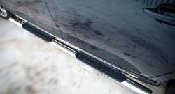 18 899 р. Защита порогов Russtal из овальной трубы с пластиковыми накладками для ног  Peugeot 3008 (2013-2017). Увеличить фотографию 1