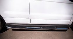 21 749 р. Защита порогов с пластиковыми вставками для ног Russtal из круглой трубы диаметром 76 мм (Dynamic) Land Rover Range Rover Evoque 1 L538 дорестайлинг 5 дв. (2011-2015). Увеличить фотографию 2