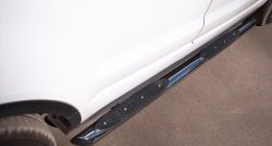 21 749 р. Защита порогов с пластиковыми вставками для ног Russtal из круглой трубы диаметром 76 мм (Dynamic) Land Rover Range Rover Evoque 1 L538 дорестайлинг 5 дв. (2011-2015). Увеличить фотографию 4