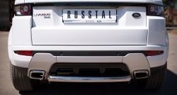 15 999 р. Защита заднего бампера (Ø76 мм, нержавейка, Dynamic) Russtal  Land Rover Range Rover Evoque  1 L538 (2011-2018). Увеличить фотографию 1