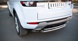 19 699 р. Защита заднего бампера (DYNAMIC, Ø76 и 42 мм, нержавейка) Russtal Land Rover Range Rover Evoque 1 L538 рестайлинг 5 дв. (2015-2018). Увеличить фотографию 4