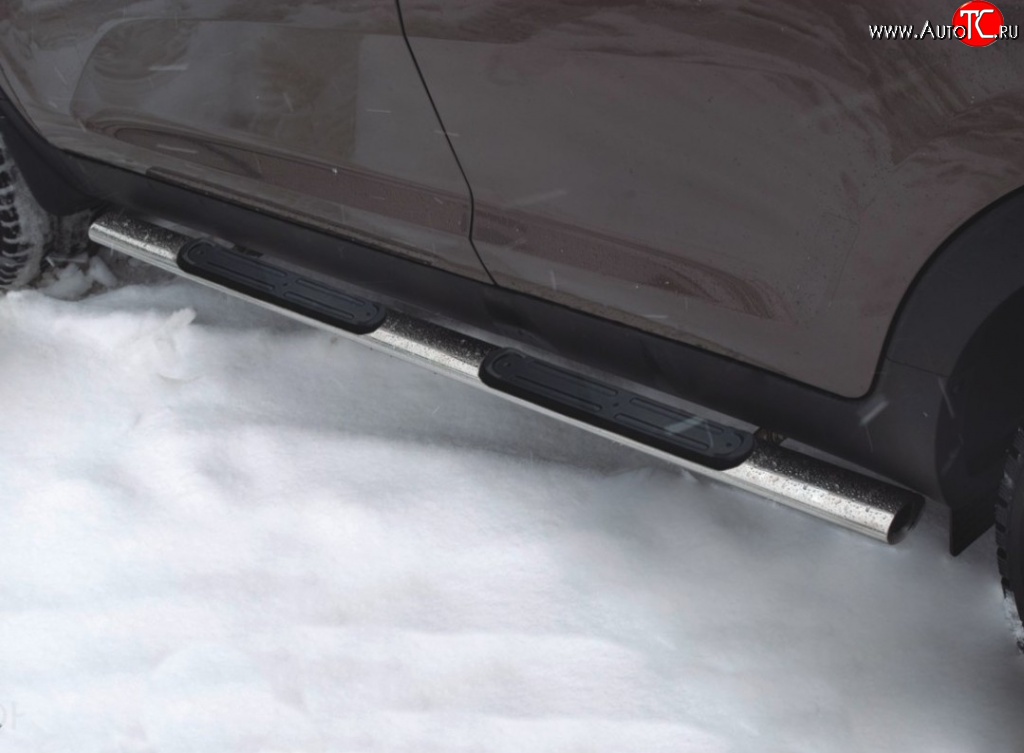54 999 р. Защита порогов Russtal из овальной трубы с пластиковыми накладками для ног Suzuki Grand Vitara JT 3 двери 1-ый рестайлинг (2008-2012)