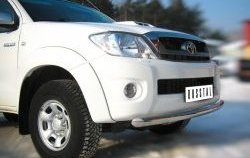 12 999 р. Одинарная защита переднего бампера Russtal диаметром 63 мм  Toyota Hilux  AN10,AN20 (2008-2011). Увеличить фотографию 2