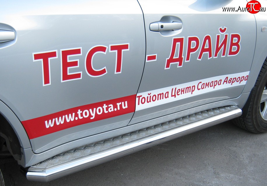 34 899 р. Широкая защита порогов Russtal Toyota Land Cruiser 200 дорестайлинг (2007-2012)