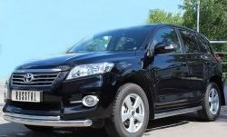 17 549 р. Защита переднего бампера (2 трубыØ76 и 42 мм, нержавейка) SLITKOFF  Toyota RAV4  XA30 (2010-2013) 5 дв. удлиненный 2-ой рестайлинг. Увеличить фотографию 3