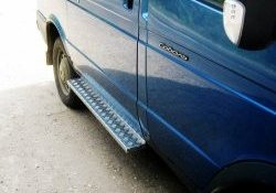Широкая защита порогов (нержавейка/сталь) ГАЗ Соболь 2752 дорестайлинг цельнометаллический фургон (1998-2002)