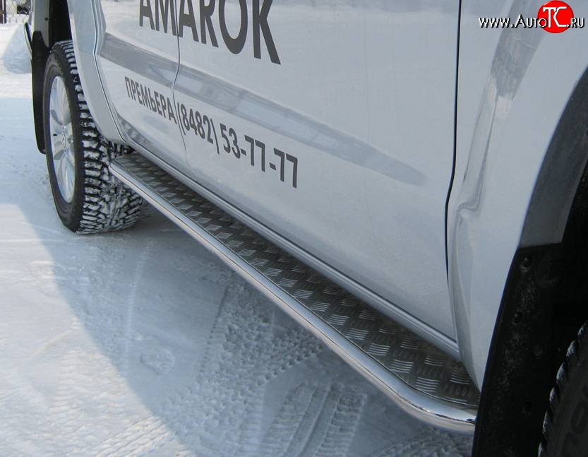 20 399 р. Широкая защита порогов Russtal  Volkswagen Amarok (2009-2016)