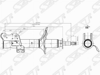 3 589 р. Левый амортизатор передний SAT  Nissan 100NX (1990-1996). Увеличить фотографию 1