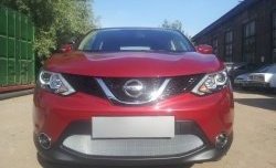 1 539 р. Сетка на бампер Russtal (хром) Nissan Qashqai 2 J11 рестайлинг (2017-2022). Увеличить фотографию 3