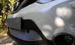 1 299 р. Сетка на бампер Russtal (хром) (для авто с парктроником)  Nissan Qashqai  2 (2017-2022). Увеличить фотографию 2