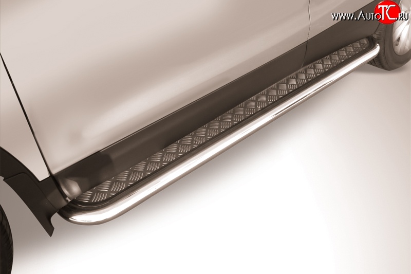 13 999 р. Широкая защита порогов из трубы диаметром 57 мм Slitkoff  Nissan Qashqai  2 (2013-2019)