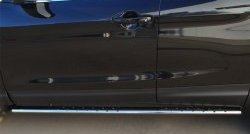 20 749 р. Защита порогов с круглыми вставками для ног из овальной трубы диаметром 75x42 мм Russtal  Nissan Qashqai  2 (2013-2019). Увеличить фотографию 2