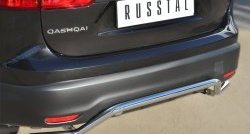 10 949 р. Защита заднего бампера (Ø42 мм волна, нержавейка) Russtal  Nissan Qashqai  2 (2013-2019). Увеличить фотографию 2