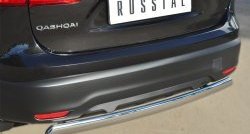 14 999 р. Защита заднего бампера (Ø75x42 мм, нержавейка) Russtal  Nissan Qashqai  2 (2013-2019). Увеличить фотографию 2
