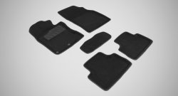 4 799 р. Износостойкие коврики в салон SeiNtex Premium 3D 4 шт. (ворсовые, черные)  Nissan Qashqai  2 (2017-2022). Увеличить фотографию 1