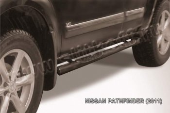 Защита порогов Slitkoff Nissan Pathfinder 3 R51 рестайлинг (2007-2016)