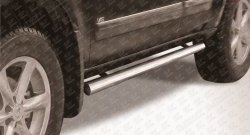 16 849 р. Защита порогов из круглой трубы диаметром 76 мм Slitkoff Nissan Pathfinder R51 рестайлинг (2009-2014) (Нержавейка, Полированная). Увеличить фотографию 1