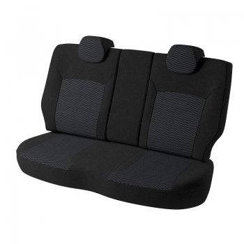 6 499 р. Чехлы для сидений (N16/B10) Дублин (жаккард, раздельная спинка)  Nissan Almera  седан (2000-2003) (Черный, вставка Прямоугольник чёрный). Увеличить фотографию 2