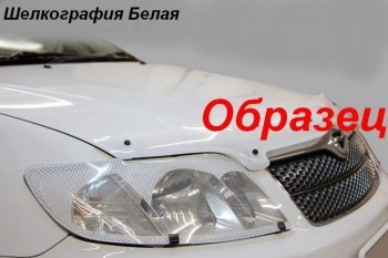 2 399 р. Дефлектор капота CA-Plastiс  Nissan Almera  седан (2012-2019) (Шелкография белая). Увеличить фотографию 2