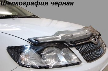 2 099 р. Дефлектор капота CA-Plastiс  Nissan Almera  седан (2012-2019) (Шелкография черная). Увеличить фотографию 2