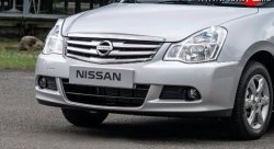 4 599 р. Передний бампер с правой заглушкой под крюк Стандартный Nissan Almera седан G15 (2012-2019) (Окрашенный). Увеличить фотографию 1