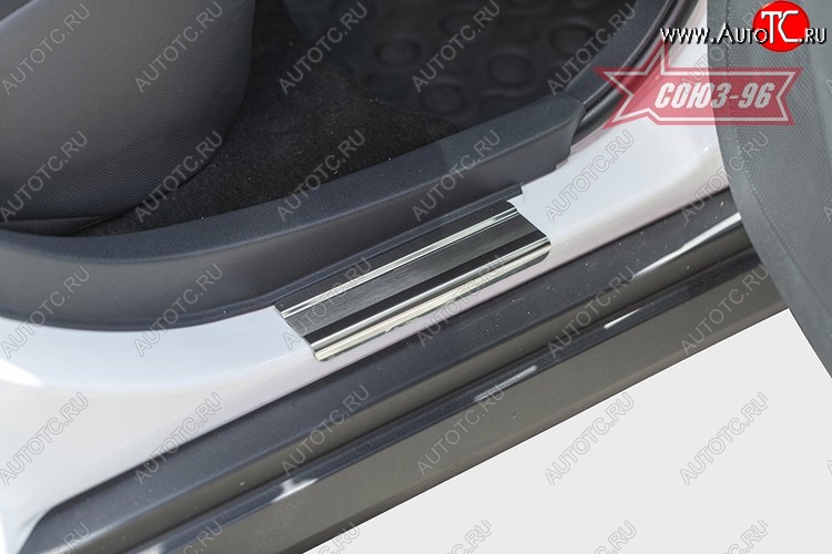 2 519 р. Накладки на внутренние пороги Souz-96  Nissan Almera  седан (2012-2019)