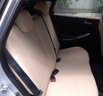 6 599 р. Чехлы для сидений (G11/G15) Lord Autofashion Турин (экокожа, раздельная спинка)  Nissan Almera  седан (2012-2019) (Бежевый, вставка Бежевая). Увеличить фотографию 3