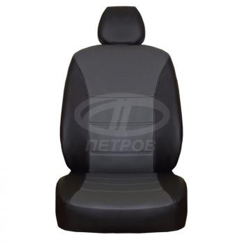 Авточехлы ПЕТРОВ Орегон (экокожа, СЗС)  Nissan Almera  седан (2012-2019) (черный/серый)Цена: 5 699 р.. Увеличить фотографию 2