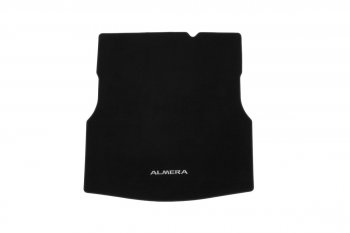 659 р. Коврик багажника Element (текстиль) Nissan Almera седан G15 (2012-2019) (Черный). Увеличить фотографию 1