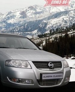 4 364 р. Декоративные элементы решетки радиатора Souz-96 (d10)  Nissan Almera Classic  седан (2006-2013). Увеличить фотографию 1
