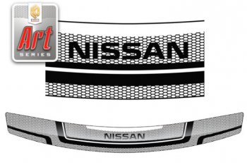 2 399 р. Дефлектор капота CA-Plastiс  Nissan Bassara (1999-2003) (Серия Art графит). Увеличить фотографию 1
