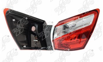8 399 р. Правый фонарь задний (диодный) DEPO Nissan Dualis J10 2-ой рестайлинг (2010-2014). Увеличить фотографию 1
