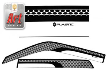 2 259 р. Дефлектора окон CA-Plastic  Nissan Juke  1 YF15 (2010-2020) (Серия Art белая). Увеличить фотографию 1
