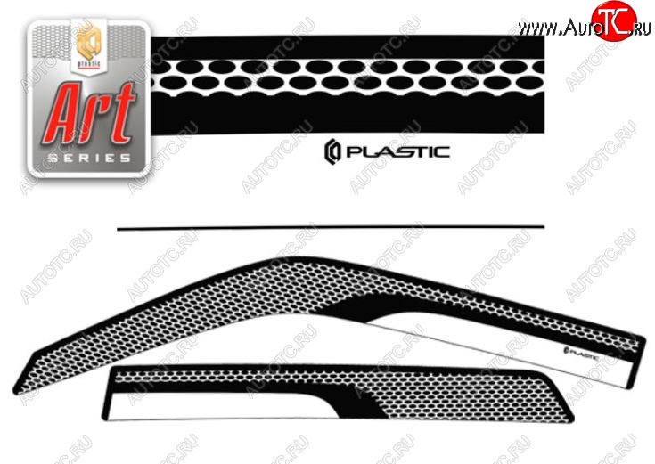2 259 р. Дефлектора окон CA-Plastic  Nissan Juke  1 YF15 (2010-2020) (Серия Art черная)