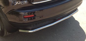 3 049 р. Защита заднего бампера Petroil Tuning (d51, нержавейка) Nissan Juke 1 YF15 дорестайлинг (2010-2014). Увеличить фотографию 2