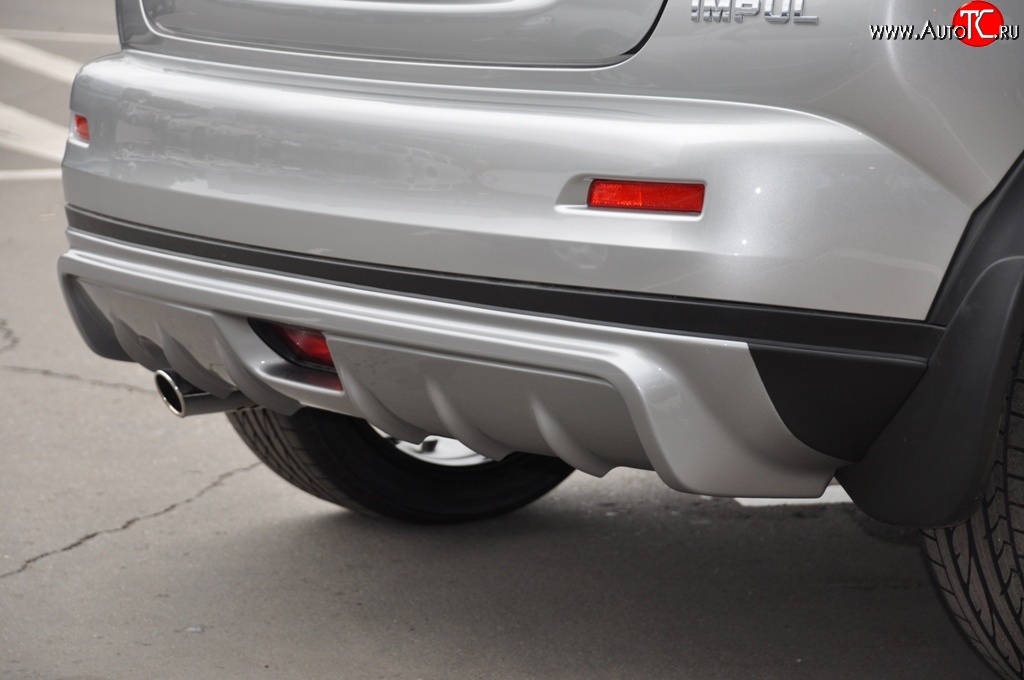 3 999 р. Накладка на задний бампер Impul Nissan Juke 1 YF15 дорестайлинг (2010-2014) (Неокрашенная)