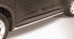 11 649 р. Защита порогов из круглой трубы диаметром 42 мм с загнутыми краями Slitkoff  Nissan Juke  1 YF15 (2010-2014) (2WD). Увеличить фотографию 1