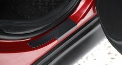 2 199 р. Накладки порожков салона RA  Nissan Juke  1 YF15 (2010-2014) (Комплект (4 шт.)). Увеличить фотографию 2
