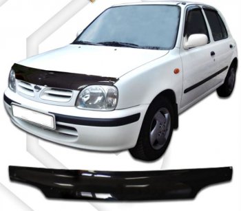 2 079 р. Дефлектор капота CA-Plastic  Nissan Micra  2 (1992-2003) (Classic черный, Без надписи). Увеличить фотографию 1