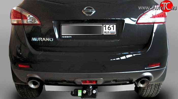 8 999 р. Фаркоп Лидер Плюс (c нерж. пластиной)  Nissan Murano  2 Z51 (2010-2016) (Без электропакета)